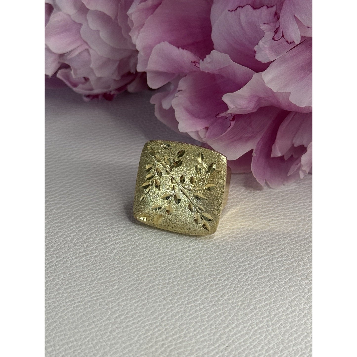 925 STERLING SILVER GOLD PLATED ITALY RING SIZE 8