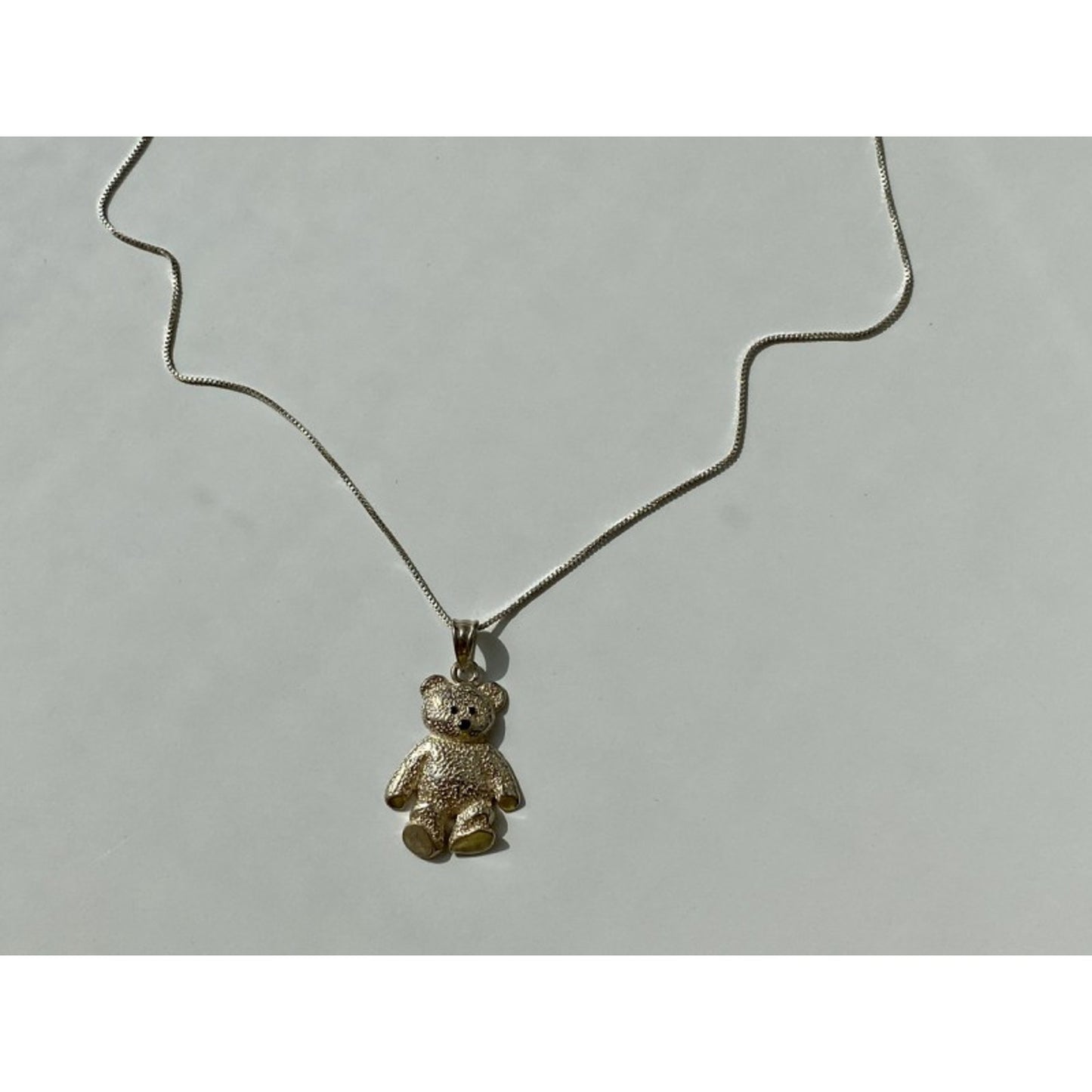 925 Sterling Silver "Bear" Chain with Pendant Italy