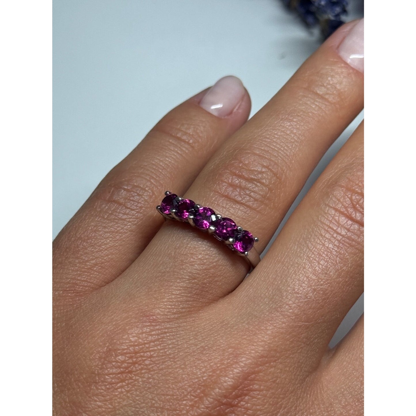 925 STERLING SILVER SPINEL RING SIZE 7