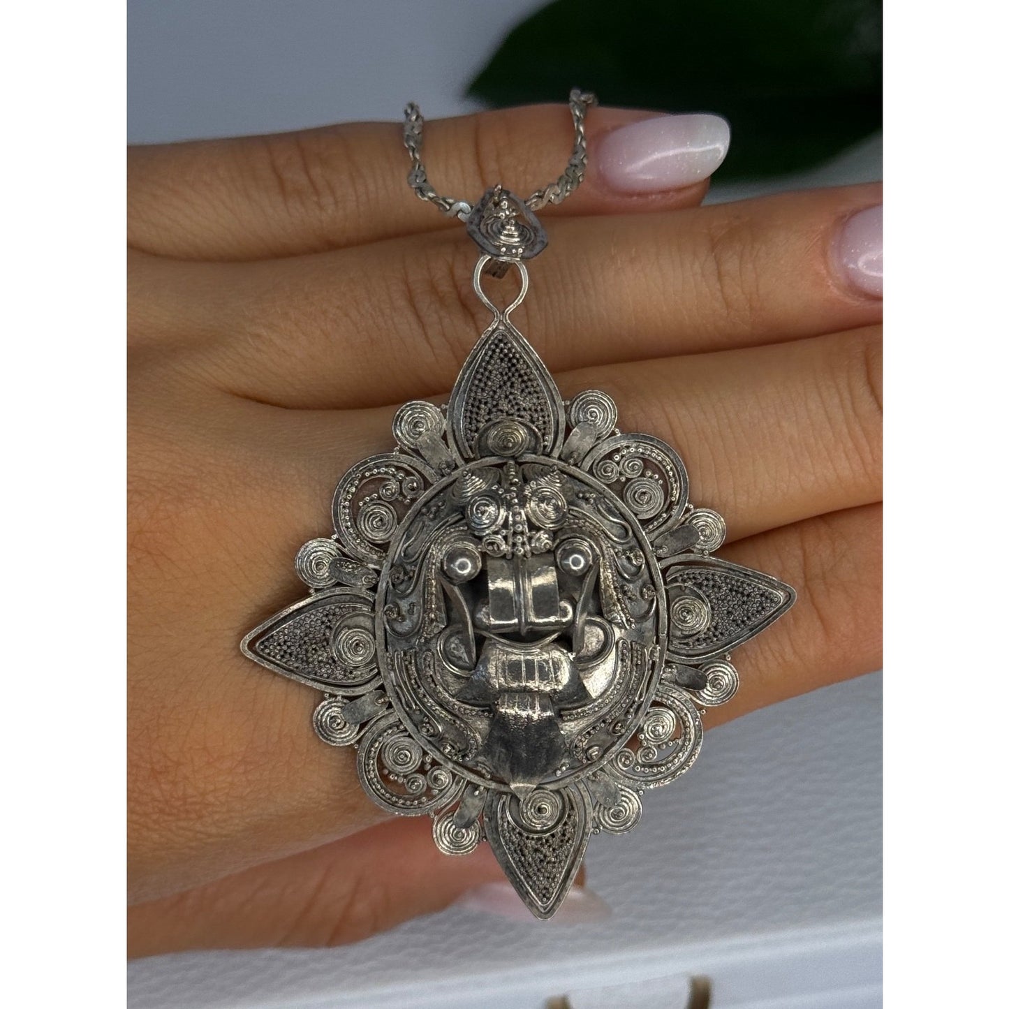 Vintage 925 Sterling Silver Necklace Length 18 inch
