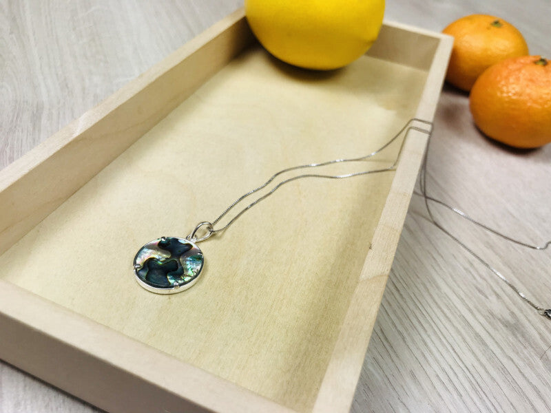 925 Sterling Silver Haliotis Chain With Pendant