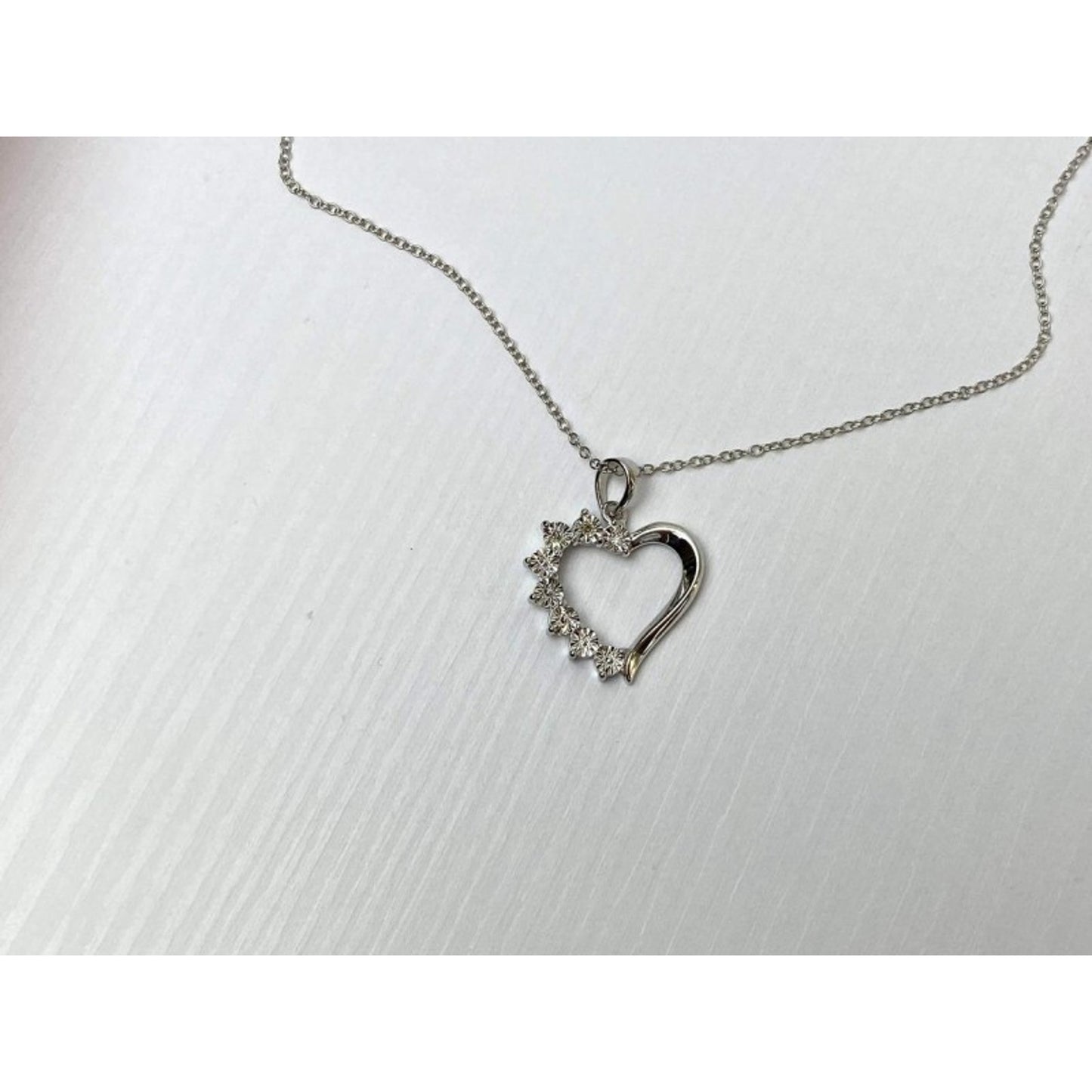 925 Sterling Silver "Heart" Chain with Pendant Italy