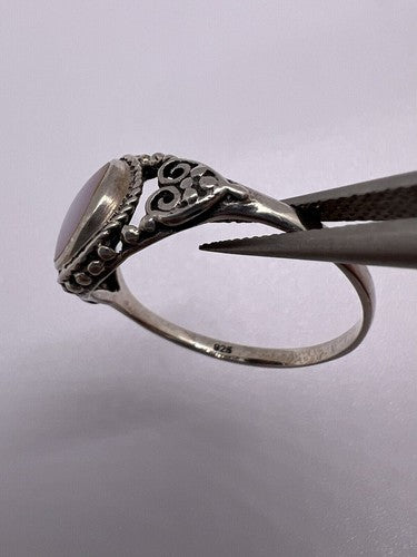 925 Sterling Silver Mother of Pearl Ring Size 7