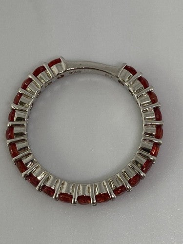 925 Sterling Silver Topaz Ring Size 6.75