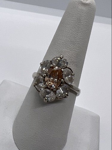 925 Sterling Silver CZ Ring Size 8