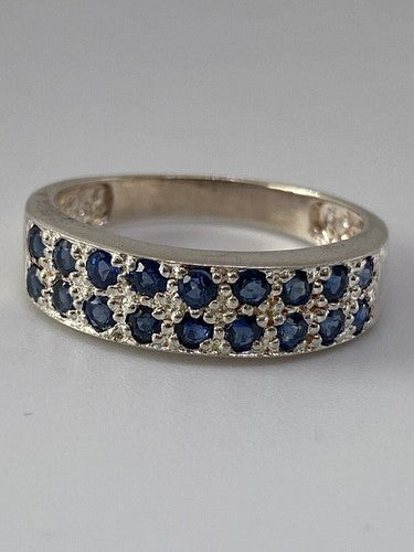 925 Sterling Silver Topaz Ring Size 7.75