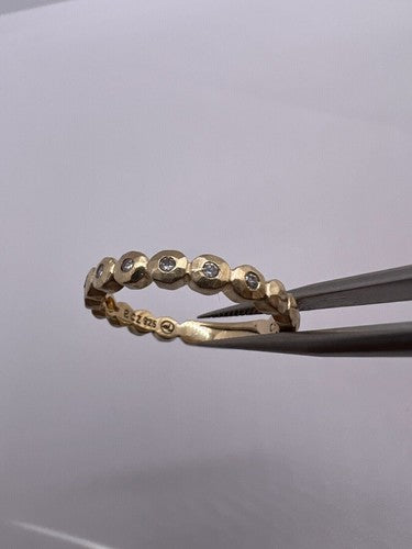 925 Sterling Silver Gold Plated CZ Ring Size 7.5