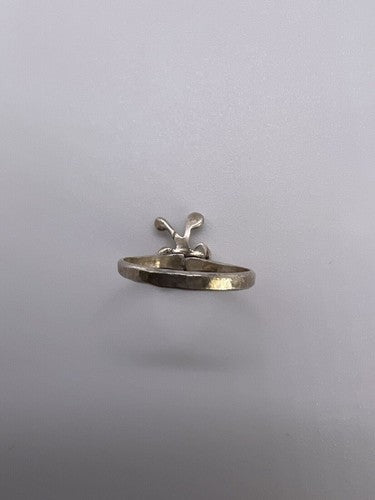 925 Sterling Silver & Turquoise Butterfly Ring Size 4