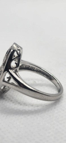 925 Sterling Silver Diamond Ring Size 8