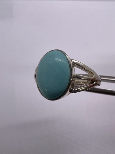 925 Sterling Silver Larimar Ring Size 8