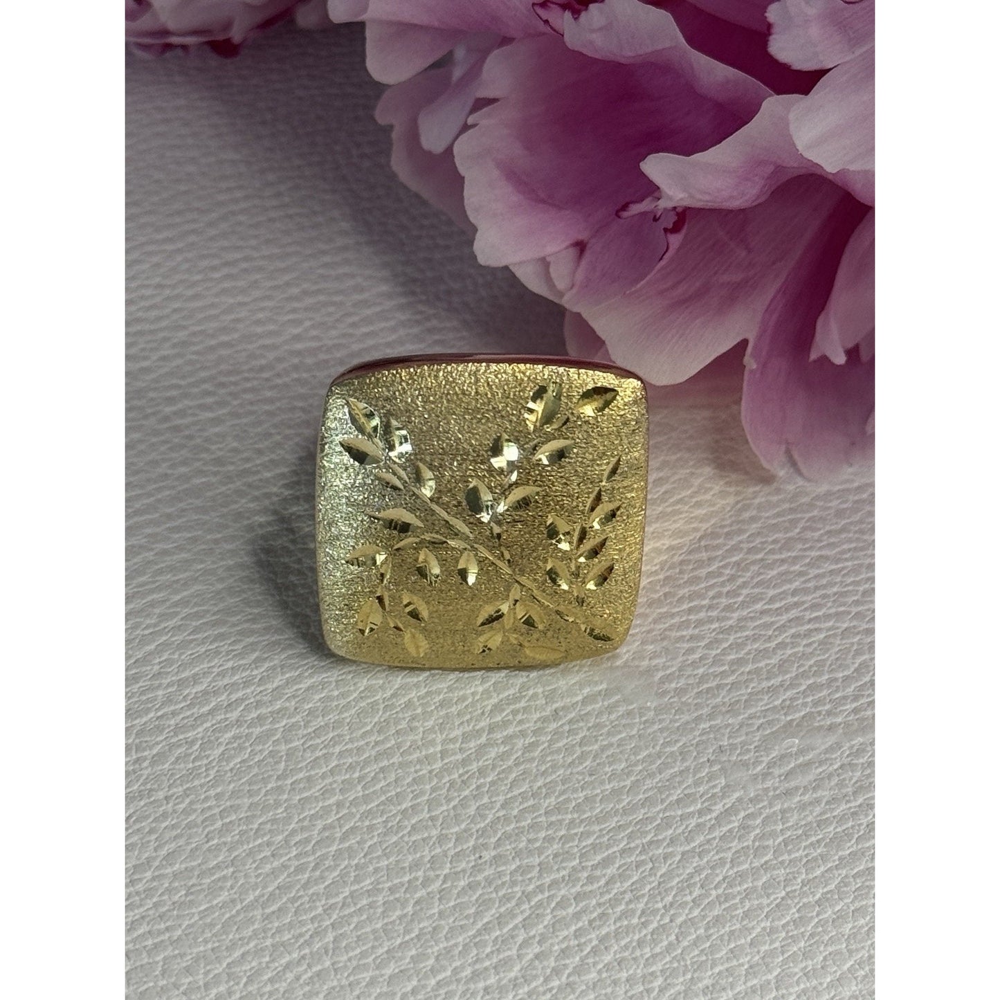 925 STERLING SILVER GOLD PLATED ITALY RING SIZE 8