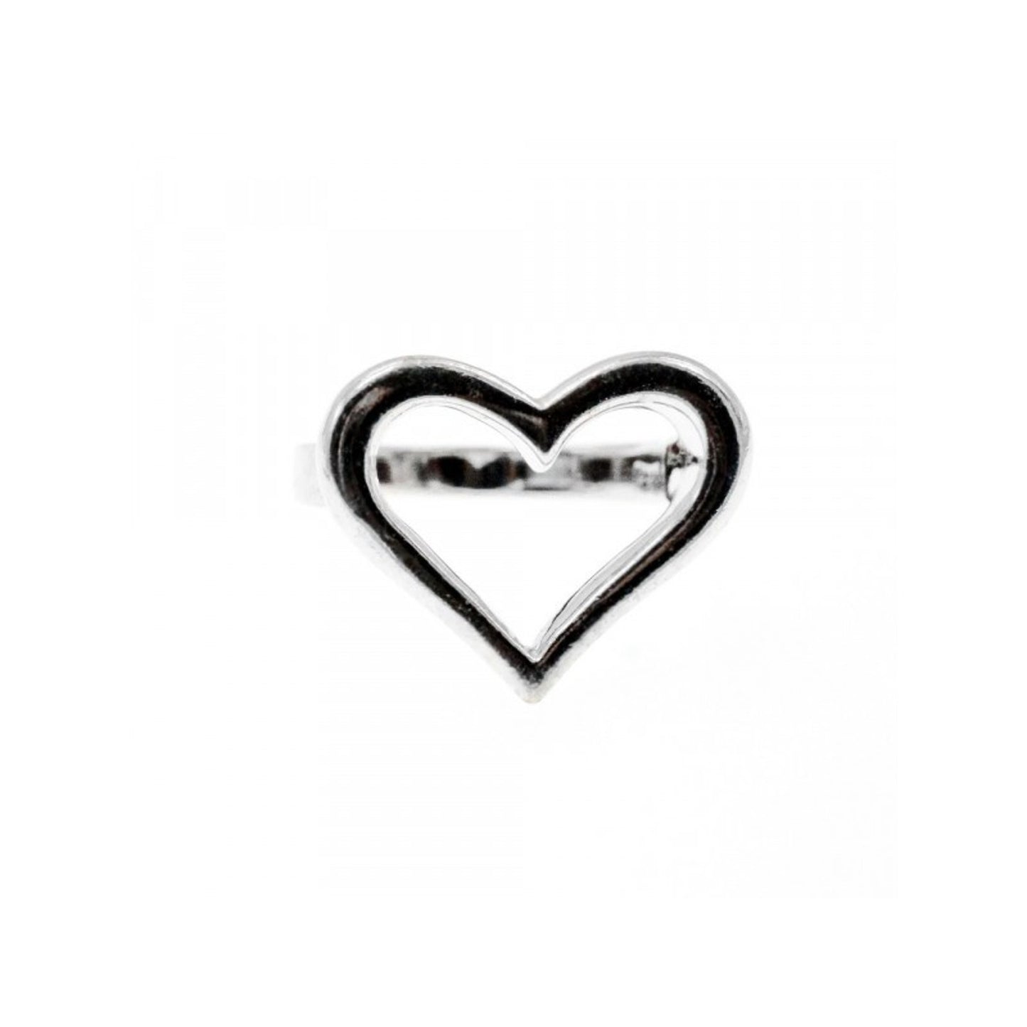 925 STERLING SILVER "HEART" RING SIZE 8