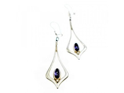 925 Sterling Silver Amethyst Earrings