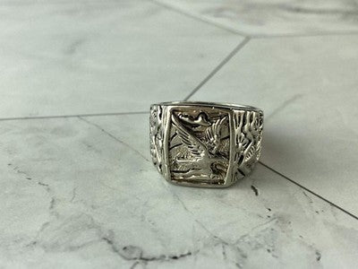 Men'S 925 Sterling Silver "Eagle" Ring Size 9