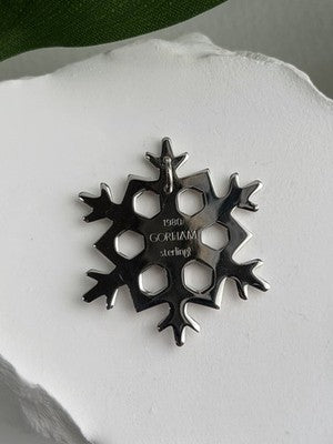 1980 Gorham 925 Sterling Silver Snowflake Pendant