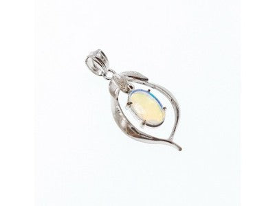 925 Sterling Silver Opal Pendant
