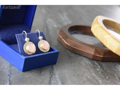 925 Sterling Silver Rose Quartz Earrings
