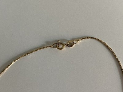 925 Sterling Silver Gold Plated Sapphires "Flower" Chain With Pendant Italy