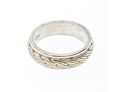 Men'S 925 Sterling Silver Band Ring Size 12.5