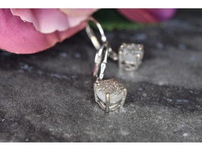 925 Sterling Silver Pyrite Earrings