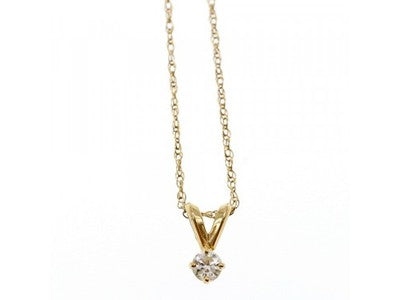 10K Yellow Gold Diamond Chain with Pendant