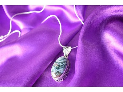 925 Sterling Silver Jasper Chain With Pendant