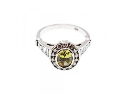 925 Sterling Silver CZ Ring Size 11.75