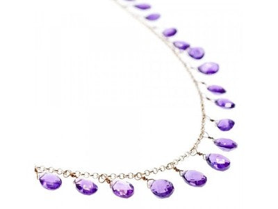 925 Sterling Silver Jewelry Glass Necklace