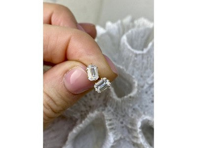 14K Yellow Gold CZ Earrings