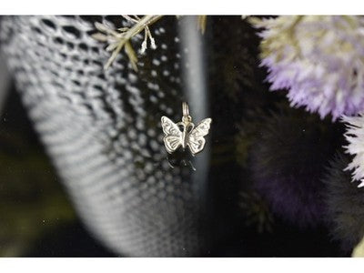 925 Sterling Silver CZ Butterfly Pendant