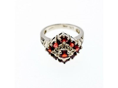 925 Sterling Silver Spessartine Ring Size 5.5