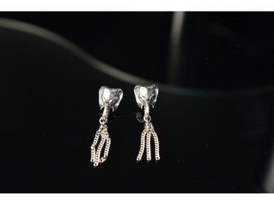 925 Sterling Silver "Elephant" Earrings Italy
