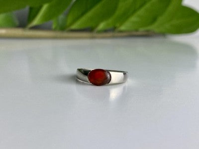 Vintage 925 Sterling Silver Agate Ring Size 7.25