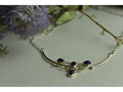 925 Sterling Silver Iolite Necklace
