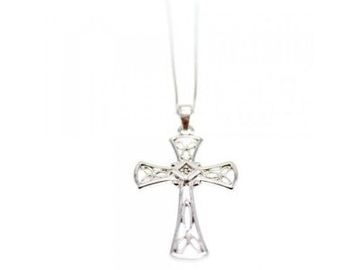 925 Sterling Silver Diamond Chain With Cross