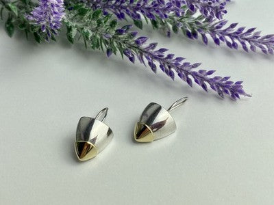 Vintage 925 Sterling Silver Gold Plated Earrings