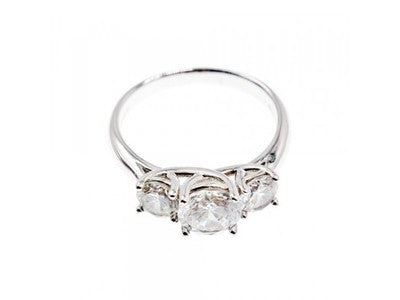 925 Sterling Silver CZ Ring Size 10.5