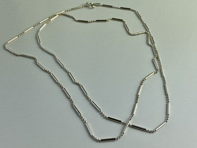 925 Sterling Silver Necklace Chain "Charm" Italy 30.3 In