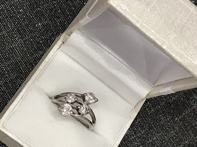 925 Sterling Silver White/Colorless CZ Ring Size 6.5