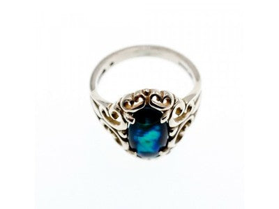 925 Sterling Silver Galiotis Openwork Ring Size 7