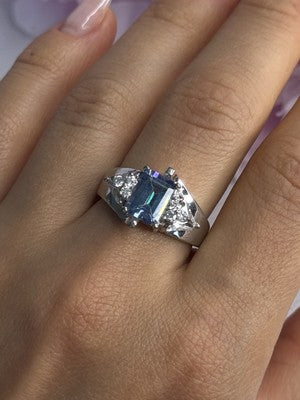 925 Sterling Silver CZ Ring Size 9