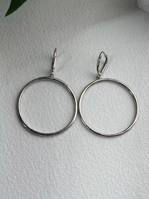 Elegant 925 Sterling Silver Cz Hoop Earrings