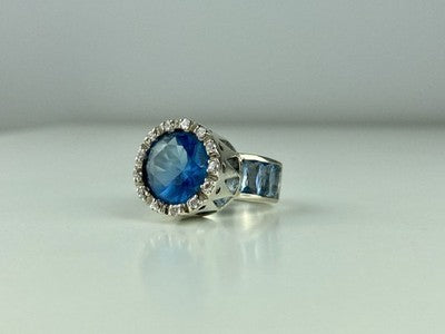 925 Sterling Silver CZ Ring Size 6.5