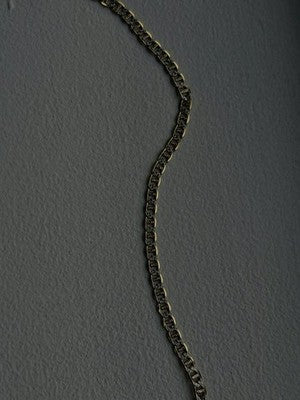 14K Yellow Gold & 925 Sterling Silver Italy Chain Necklace Length 20 in