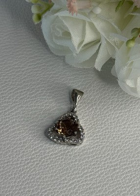 925 Sterling Silver Spinel & Beryl Pendant Length 0.95 Inch