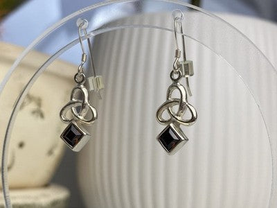 925 Sterling Silver Garnet Earrings