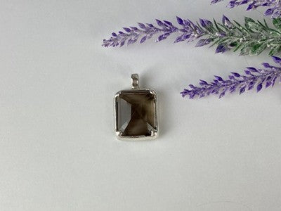 925 Sterling Silver Brown Tourmaline Pendant