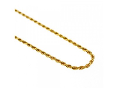 925 Sterling Silver Gold Plated Chain Italy 19.6 In