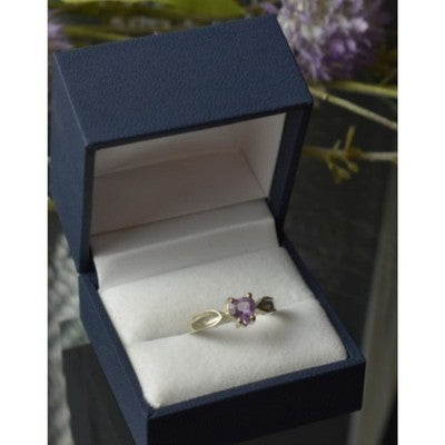 925 Sterling Silver Amethyst Ring Size 6.5
