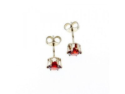 925 Sterling Silver Garnet Earrings